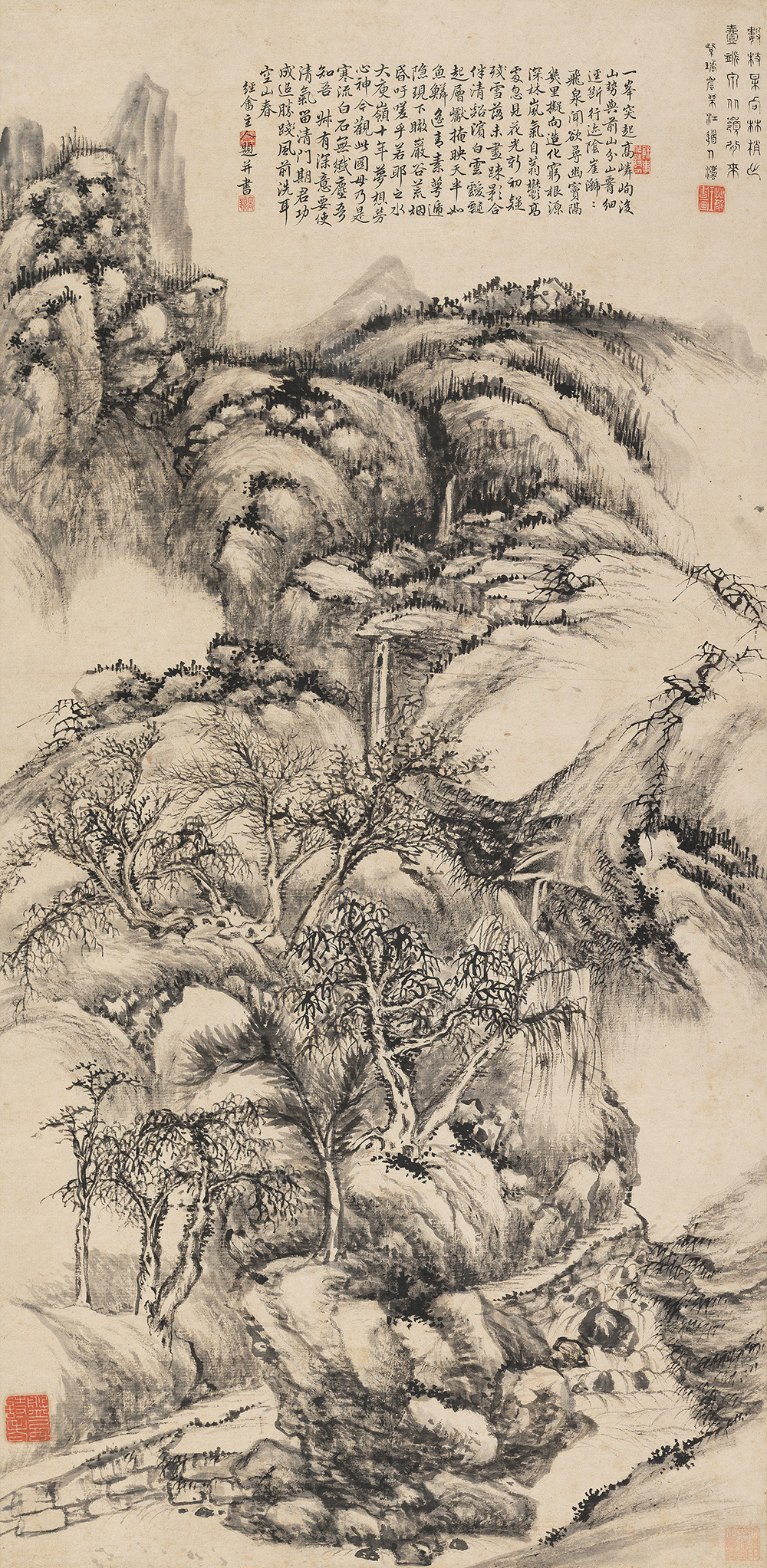 允禧 深林岩谷图 | 艺典同步拍