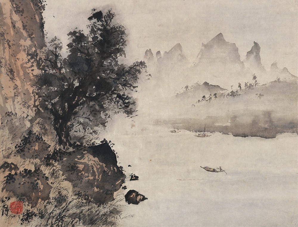 关山月(1912-2000) 烟树云峰