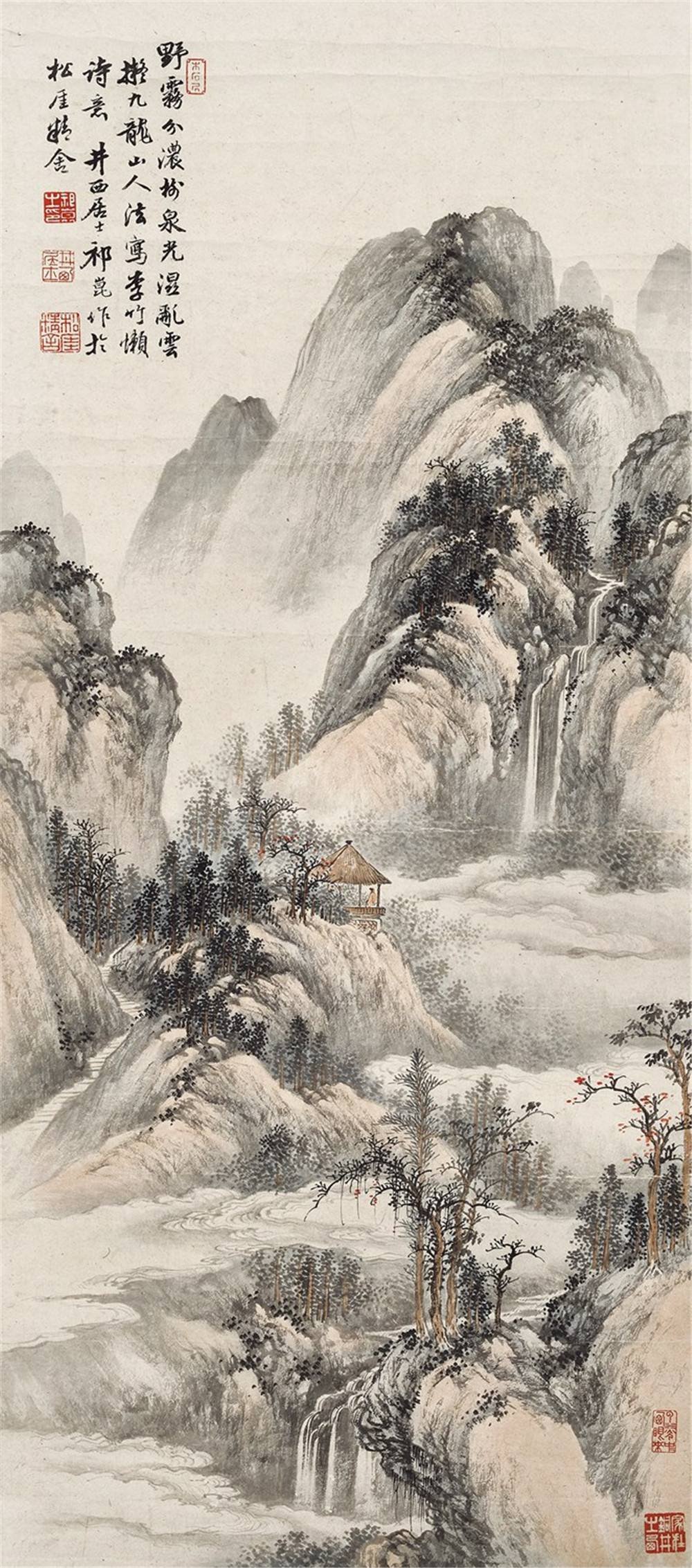 祁昆(1901-1944) 泉光湿乱云